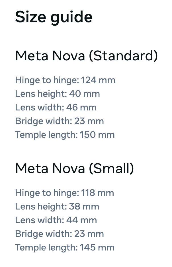 Meta Glasses Nova