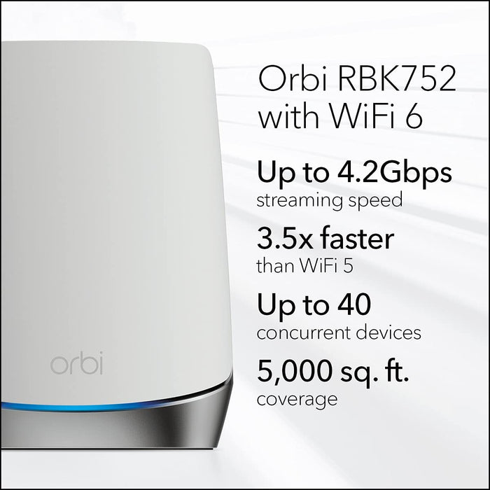 Orbi Mesh WiFi 6 System AX4200 (RBK752)
