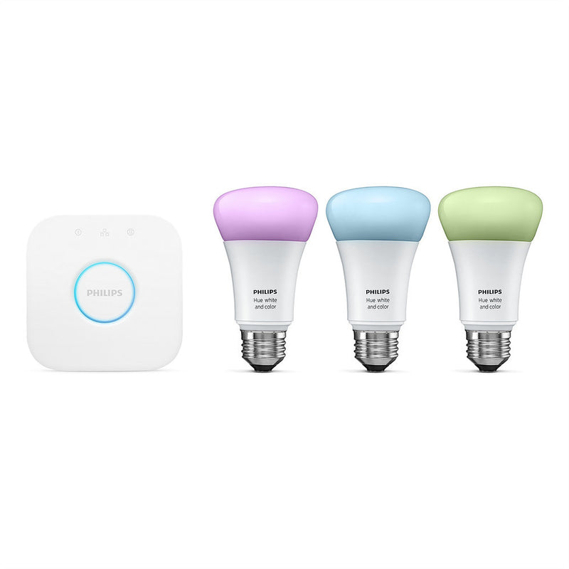 Philips Hue White and Color Ambiance A19 Starter Kit