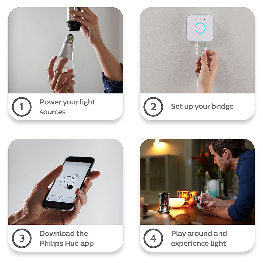 Philips Hue White and Color Ambiance A19 Starter Kit - view 6