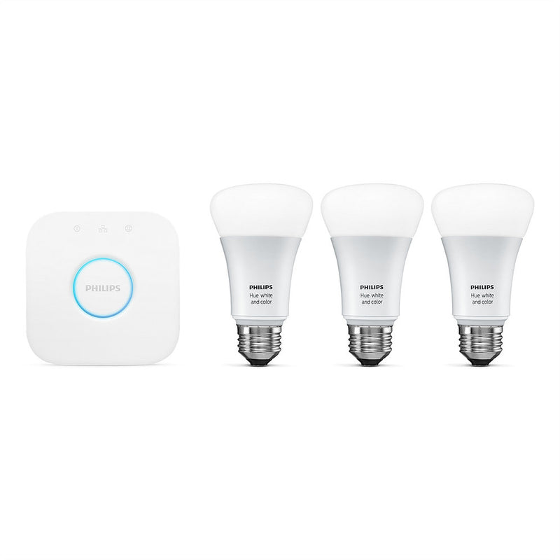 Philips Hue White and Color Ambiance A19 Starter Kit