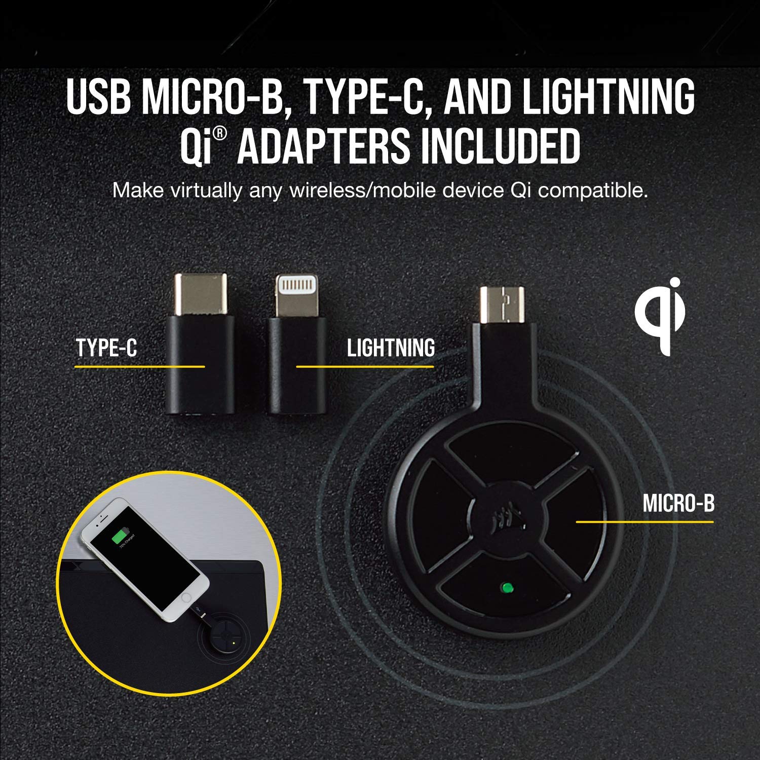 CORSAIR: MM1000 Qi Wireless Charging Mouse Pad - view 4